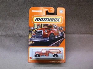 MATCHBOX 2021 #7 RED FIRE DASHER MACK SEAGRAVE FIRE DEPARTMENT HOSE PUMPER TRUCK - Picture 1 of 3