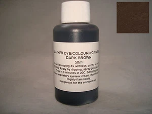 Hágalo usted mismo Cuero Colorante Reparación Recolor MARRÓN OSCURO Tinte para todo el cuero - Imagen 1 de 1