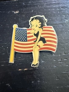 Vintage Betty Boop American Flag Pin - Picture 1 of 3