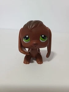Littlest Pet Shop LPS #77 Brown Chocolate Beagle - Foto 1 di 3