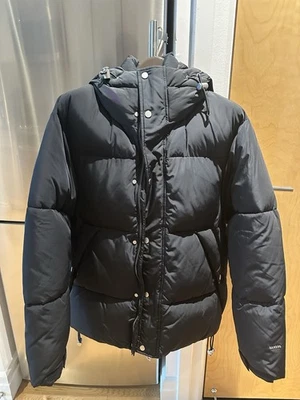 Sandro Men Black Quilted Oversized Puffer Jacket - Size Small- Perfect Condition - Image 1 of 4