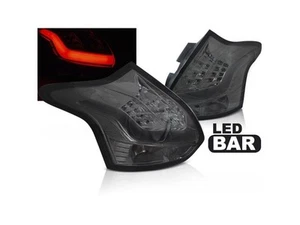 LED TAIL LIGHTS fits FORD FOCUS 3 2011-10.2014 Hatchback SMOKE LED BAR - Picture 1 of 3