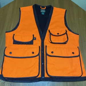 Guide Series Blaze Orange Hunting Vest Bird Shoot Ammo Deep Snap Pockets Mens M - Picture 1 of 11