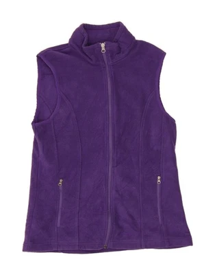 EDDIE BAUER Womens Seattle Fleece Gilet UK 12 Medium Purple Polyester CD07 - Image 1 of 3