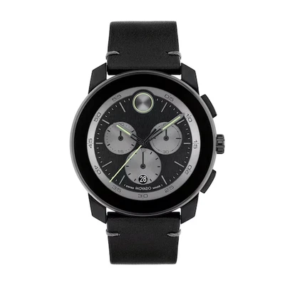 Reloj para hombre Movado Bold TR90 44mm cuarzo suizo cronógrafo cuero negro 3601092 Foto 1 de 4
