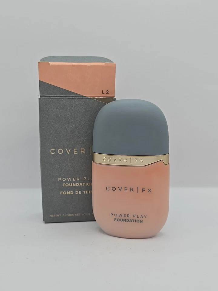 COVER FX Power Play Foundation ~L2~ Full Size 1.01 oz/30ml NEW - Image 1 of 1