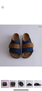 The Birkenstock Kyoto mode x Kith edition (midnight) slide sandals - Picture 1 of 9