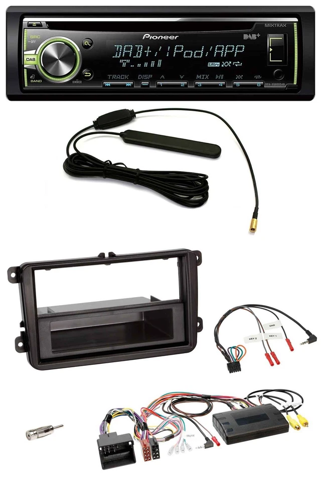 Pioneer MP3 USB CD DAB Lenkrad Autoradio für VW T5 Golf Tiguan Touran 2009-2015 - Bild 1 von 4