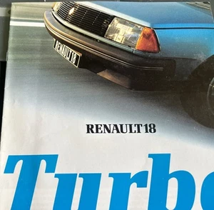 Renault 18 Turbo Original Car Sales Info Brochure 1980 - Picture 1 of 5