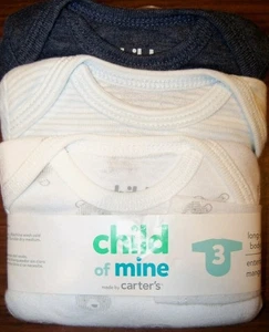 Carter's Child Of Mine Bears Long Sleeve Bodysuit 3 Piece Set Infant Preemie NWT - Picture 1 of 3