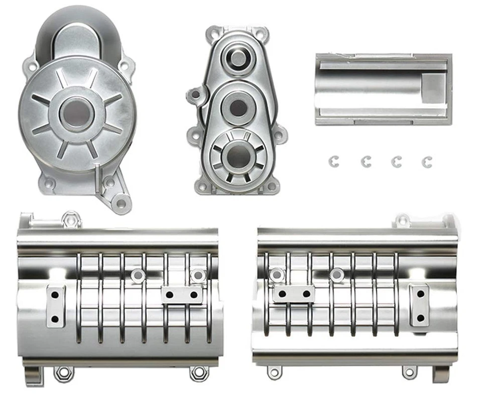 Tamiya Hop-Up Options OP.1750 4x4 Pickup Matte Chrome Gearbox A Parts 54750 RC - Image 1 of 1