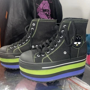 Hello Kitty X Dolls Kill Platform Black Shoes Women’s Size 9 Sanrio (9M Fits W9) - Picture 1 of 7