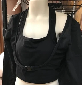 Halara Play it My Way Cloudful Black Body Top Long Sleeves Sz XS NEW - Picture 1 of 5