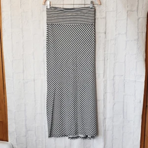 ANNE KLEIN Maxirock Pull-On Foldover Taille gestreift Small - Bild 1 von 6