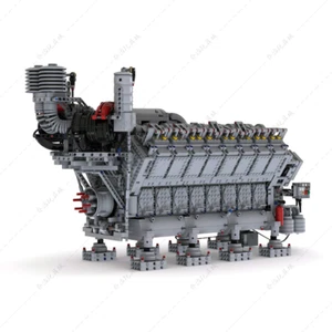 Giant V16 Diesel Electric Engine Assembly Model - Electric Demonstration 4777Pcs - Picture 1 of 5