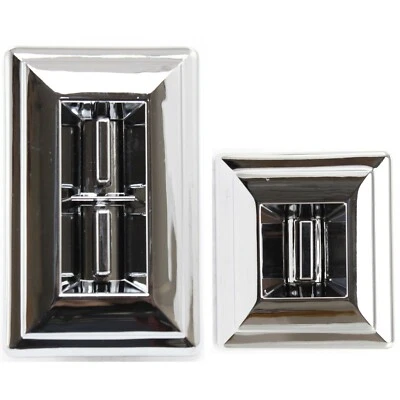 Chrome Power Window Switch Front Right Left Pair Set of 2 for Chevy GMC Pontiac - Image 1 of 4