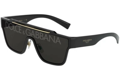 Gafas de sol Dolce & Gabbana DG6125 501/M para hombre negro-gris oscuro tampo DG plateadas Foto 1 de 4