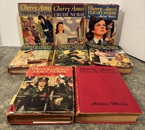 8 Cherry Ames Nurse Stories Hardcovers Wells 1944-1948 Grosset & Dunlap - Foto 1 di 12