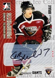 2005-06 ITG Heroes and Prospects Auto #AGB Gilbert Brule