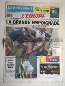 L'EQUIPE N°13.607 du 03/02/1990 - La grande empoignade (Fra-Ang)/ Le foot repart - Picture 1 of 6