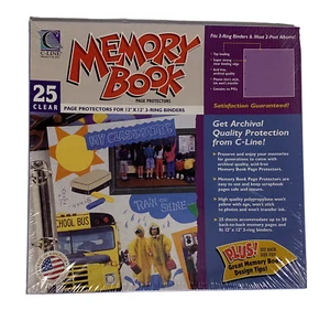 C-Line Memory Book 12 x 12 Inch Scrapbook Page Protectors, Clear Poly, Top Load - Picture 1 of 2