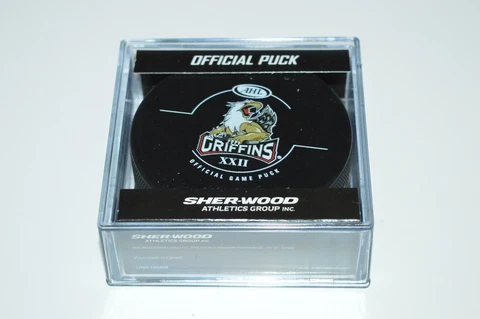 GRAND RAPIDS GRIFFINS AHL 2018 OFFICIAL GAME PUCK Detroit Red Wings Farm Team Cover