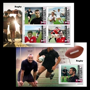 Rugby Players Sport MNH Stamps 2023 Djibouti M/S + S/S - Picture 1 of 3