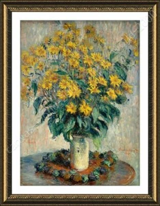Jerusalem Artichoke by Claude Monet | Framed canvas | Wall art poster giclee - Picture 1 of 12