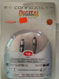 TOSLINK CONNEXIA 1M Toslink To Toslink Digital Audio OPTICAL FIBRE 1m CABLE - Picture 1 of 2