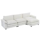 120'' Convertible Sectional Sofa L-Shape Couch Chaise Chenille Living Room Sofa