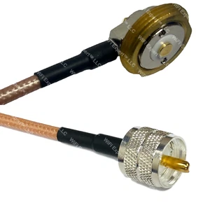 RG400 NMO 3/4 Inch Atenna Mount to PL259 UHF Male Coax RF Cable USA CA Lot - Picture 1 of 1