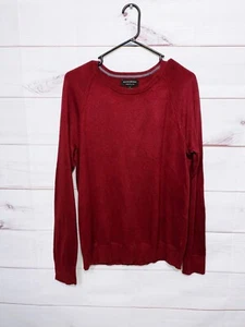 Banana Republic Mens Premium Luxe Yarn Sweater Size S Red Long Sleeve Pullover - Picture 1 of 6