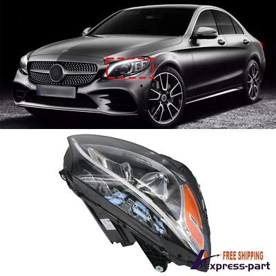 Faro derecho lado pasajero mercedes-benz clase c c c300 w205 2015-18 LED Foto 1 de 4