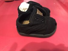 Toms black canvas baby shoes size 2T