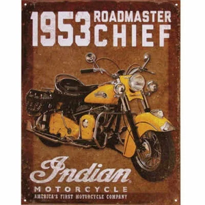 1953 Indian Roadmaster Metal Tin Sign Motorcycle Retro 40.5 x 31.5 Genuine USA - Picture 1 of 1