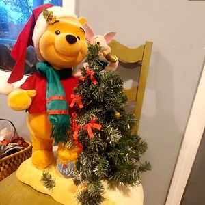 Vtg 1996 Disney Telco Motion-ette Pooh and Piglet Christmas Animated Lighted - Picture 1 of 19