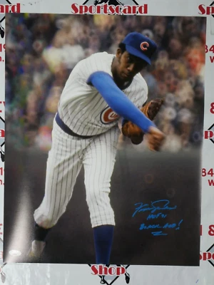 FERGIE JENKINS SIGNED 16X20 INSCRIBED "HOF 91 & BLACK ACE!" JSA COA CHICAGO CUBS - Image 1 of 3