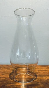 Antique: HTF Small Pie Crust Glass Globe Chimney: 7 3/4 Tall - Picture 1 of 3