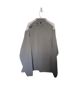 Chaqueta cortavientos Rawlings para hombre colorblock cuello falso media cremallera gris talla 2XL - Imagen 1 de 12