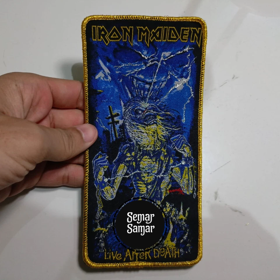 Iron Maiden Live After Death Patch Woven Sew On Badge Kutte Vest Jacket NWOBHM - Image 1 of 1