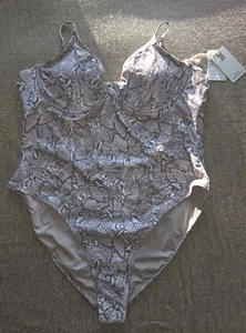 Costume da bagno intero Good American donna taglia 6 sabbia serpente show off ferretto - Foto 1 di 10