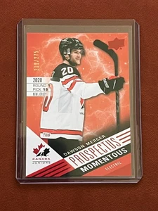 Dawson Mercer Pros. Momentous Electric /275 2021-22 UD Team Canada Juniors #PM4 - Picture 1 of 2
