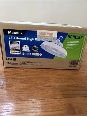 New Metalux Round Integrated LED White High Bay Light 400W 13" HBRC2L3 - Image 1 of 4