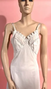 Vintage 50er Jahre WONDER MAID Nylon & Spitze weiß Slip "Molded Magic" Dessous 36" - Bild 1 von 12