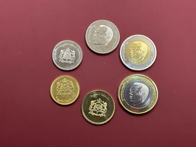 Set completo des pièces du Maroc 2023 - 10, 20 céntimos, 1/2, 1, 5 y 10 dirhams Foto 1 de 2