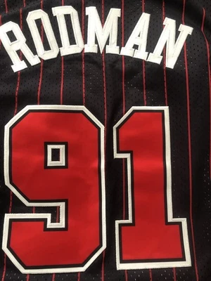 Camiseta de práctica Dennis Rodman (XL) Chicago Bulls (roja) Foto 1 de 4