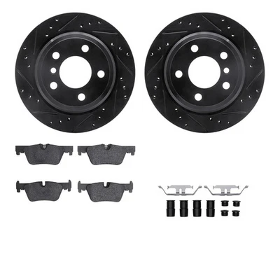 For BMW 420i 16-20 R1 Concepts Drilled & Slotted Rear Brake Kit w Optimum Pads Foto 1 de 3