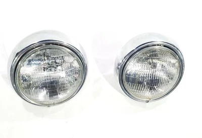 67 70 Volkswagen Beetle OEM Pair Of Headlights With Chrome Trims Minor Scratches - Image 1 of 4