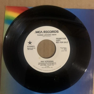 Ray Stevens, 45 rpm, Promo, VG+, Three-Legged Man, MCA-53178 - Image 1 of 2