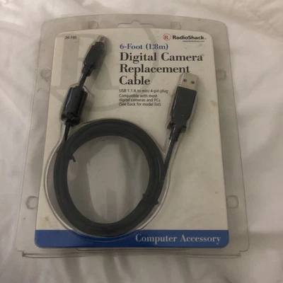 Radio Shack Digital Camera Replacement Cable - 26-128 - BRAND NEW IN PACKAGE - Image 1 of 3